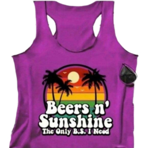 Graphic sunset Loose Fit Tank Top sz XXL